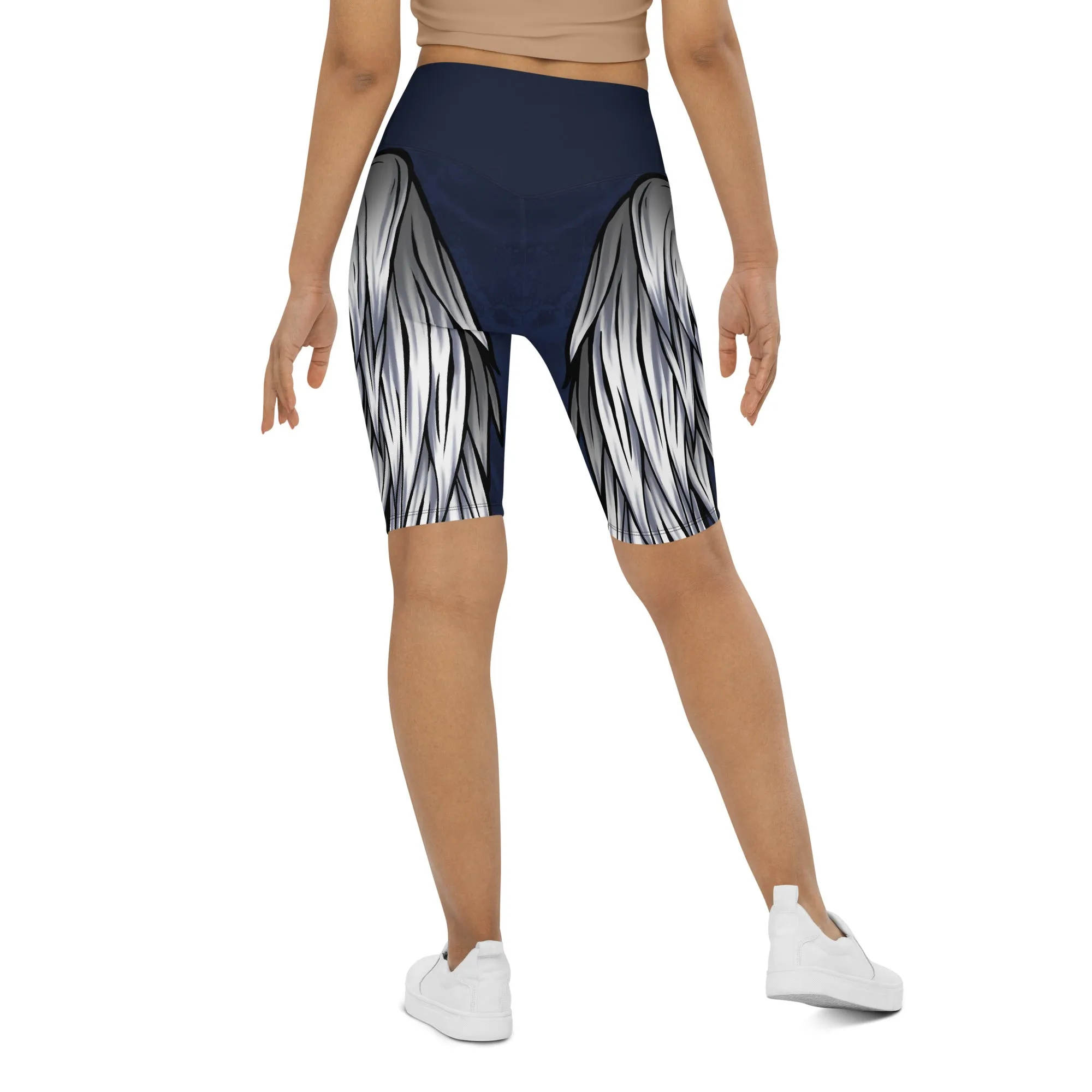 Angel Wings Biker Shorts