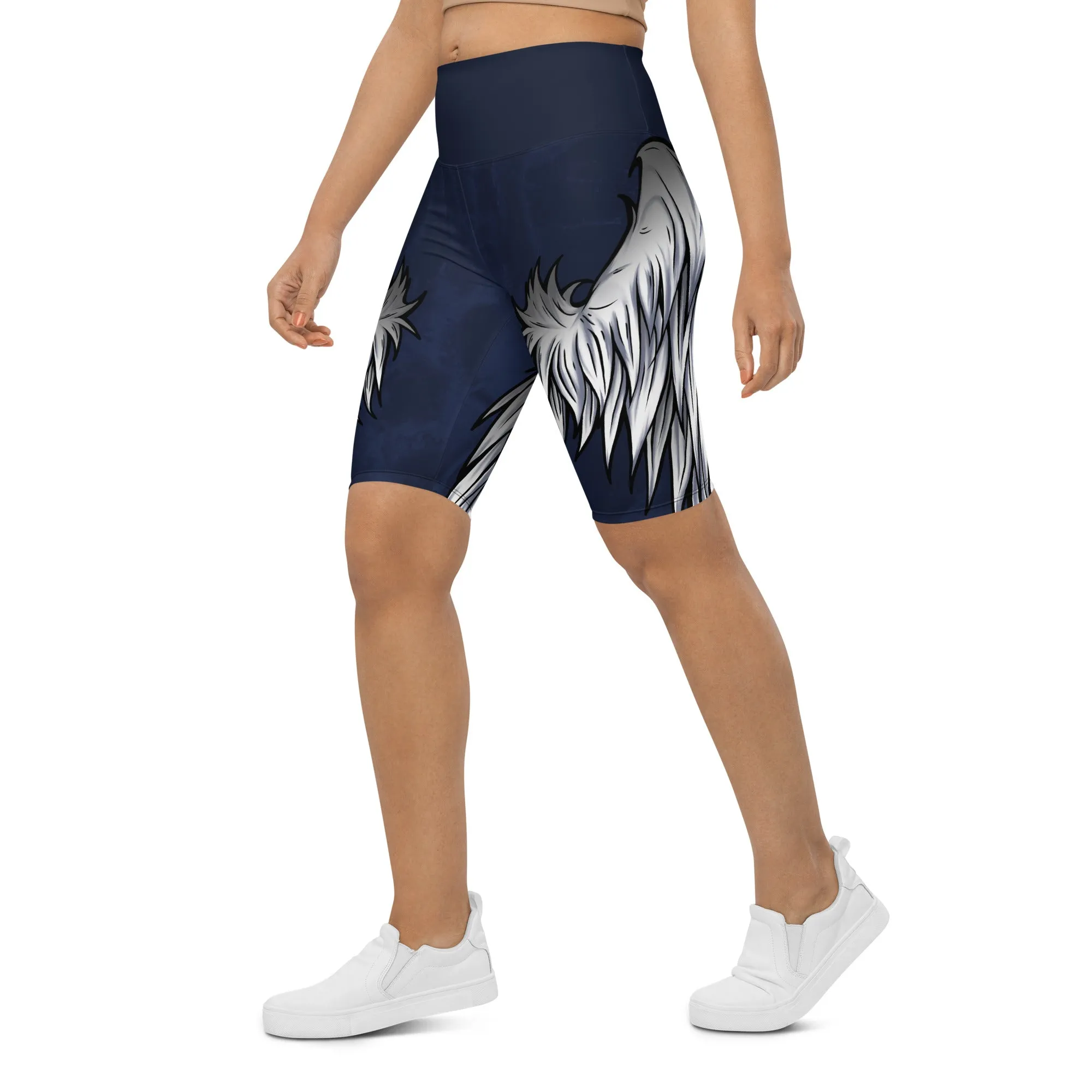 Angel Wings Biker Shorts
