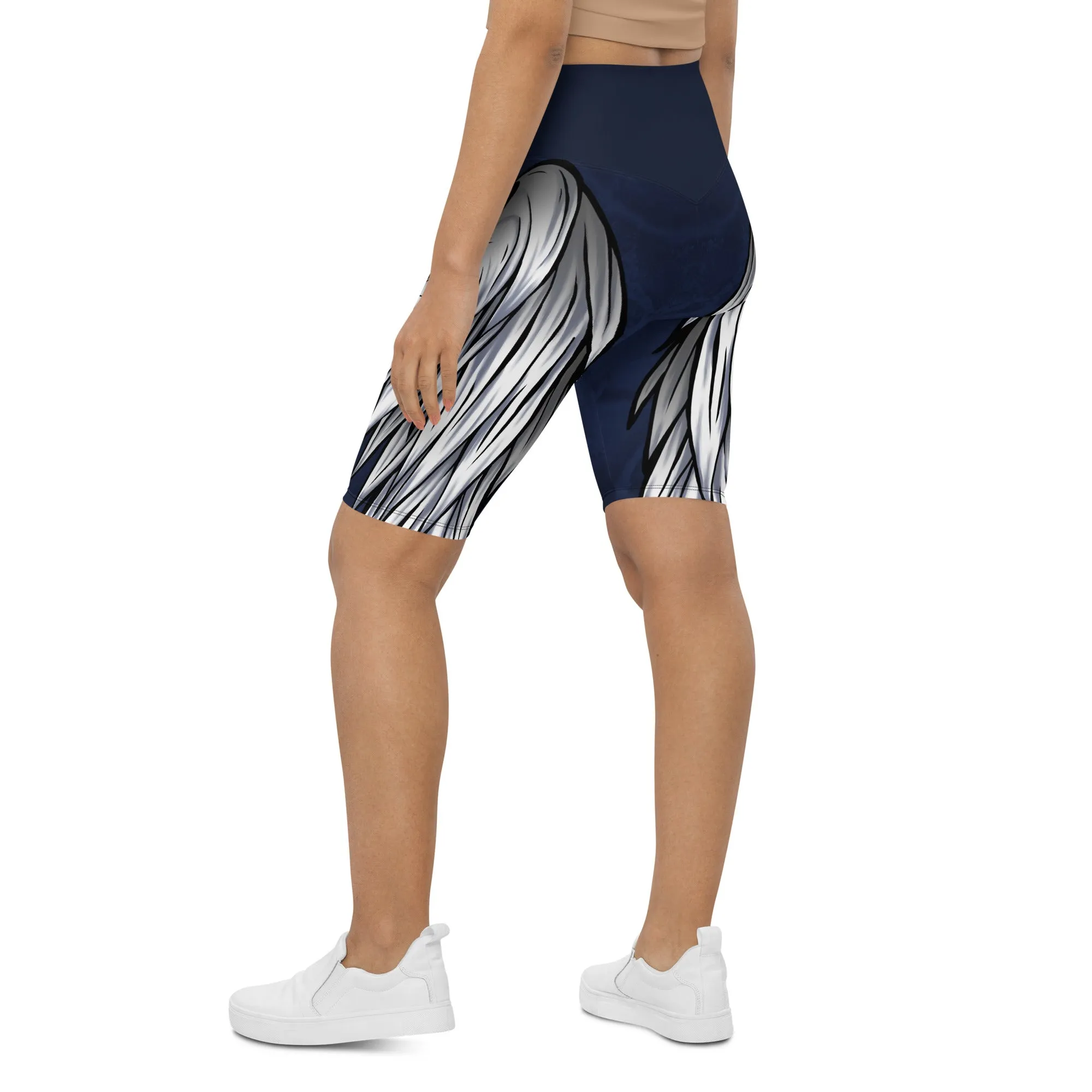 Angel Wings Biker Shorts