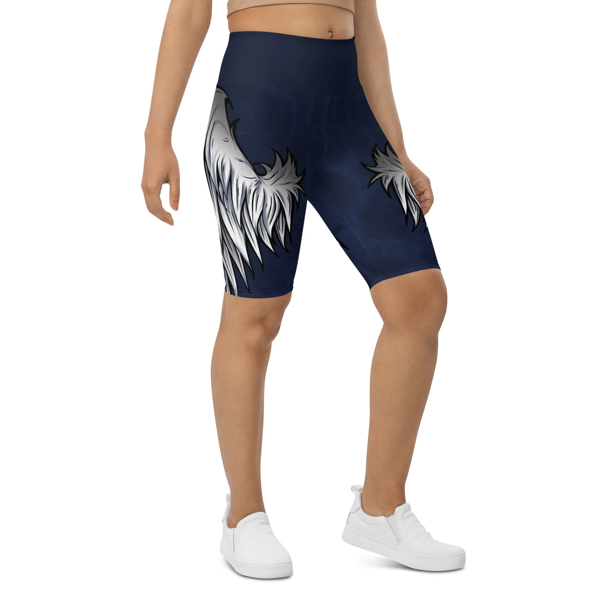 Angel Wings Biker Shorts
