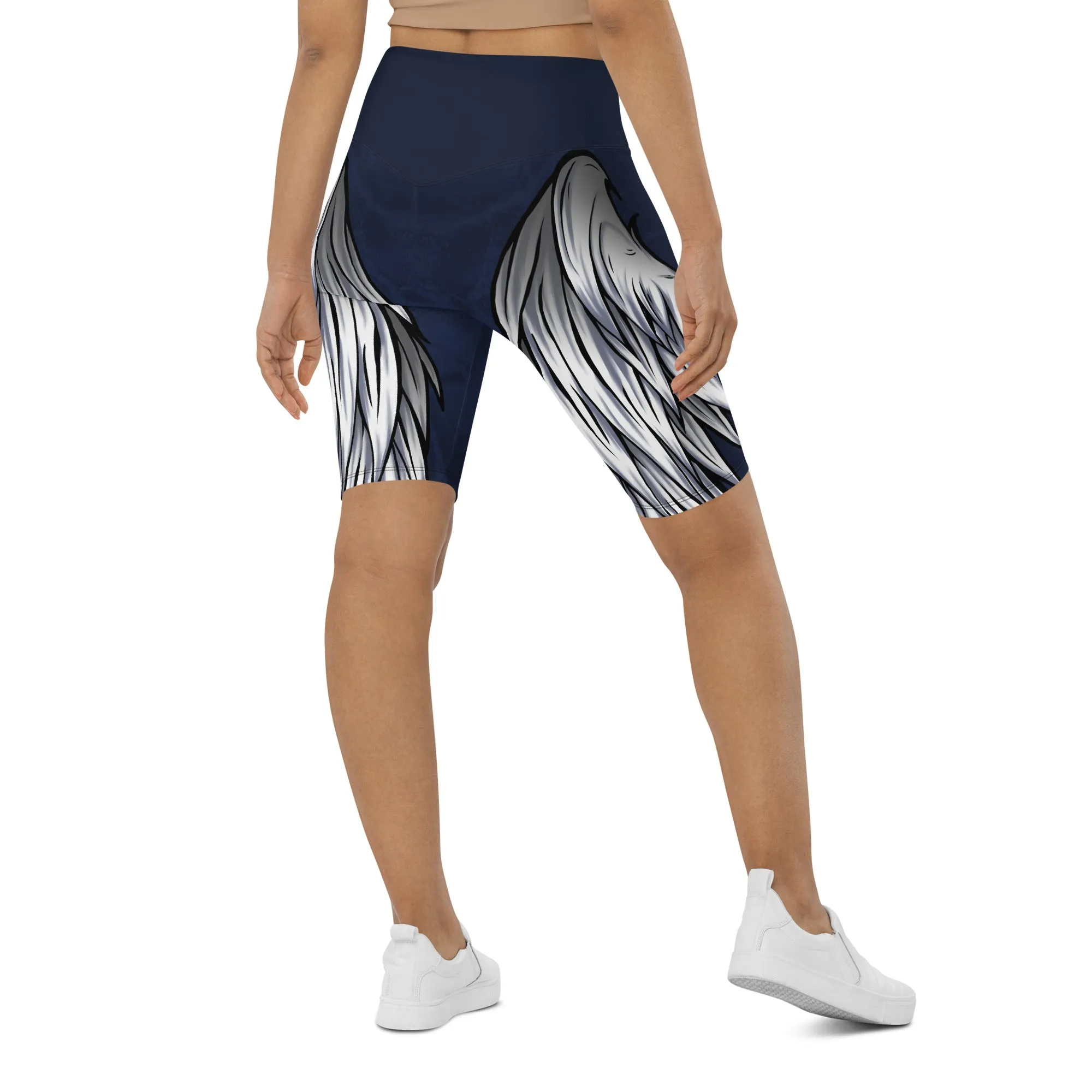Angel Wings Biker Shorts