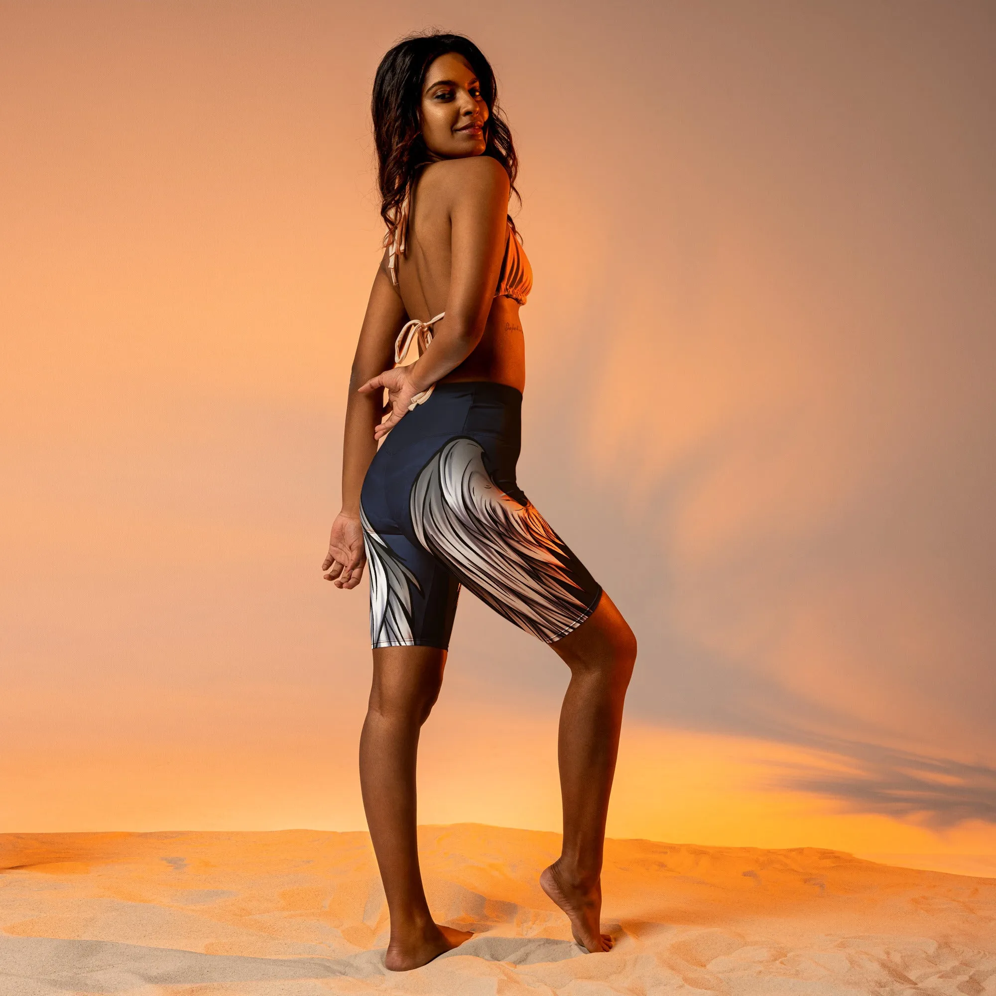 Angel Wings Biker Shorts