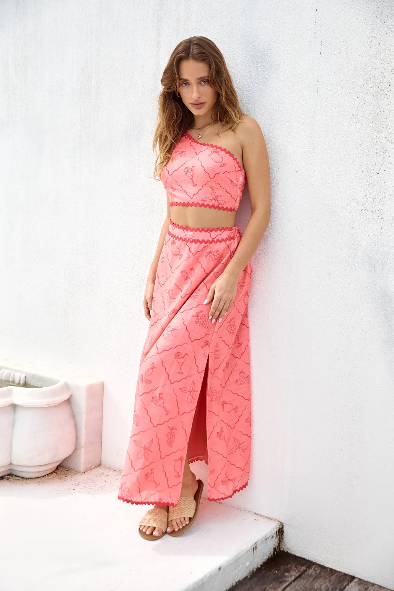 Another Round Maxi Skirt Red