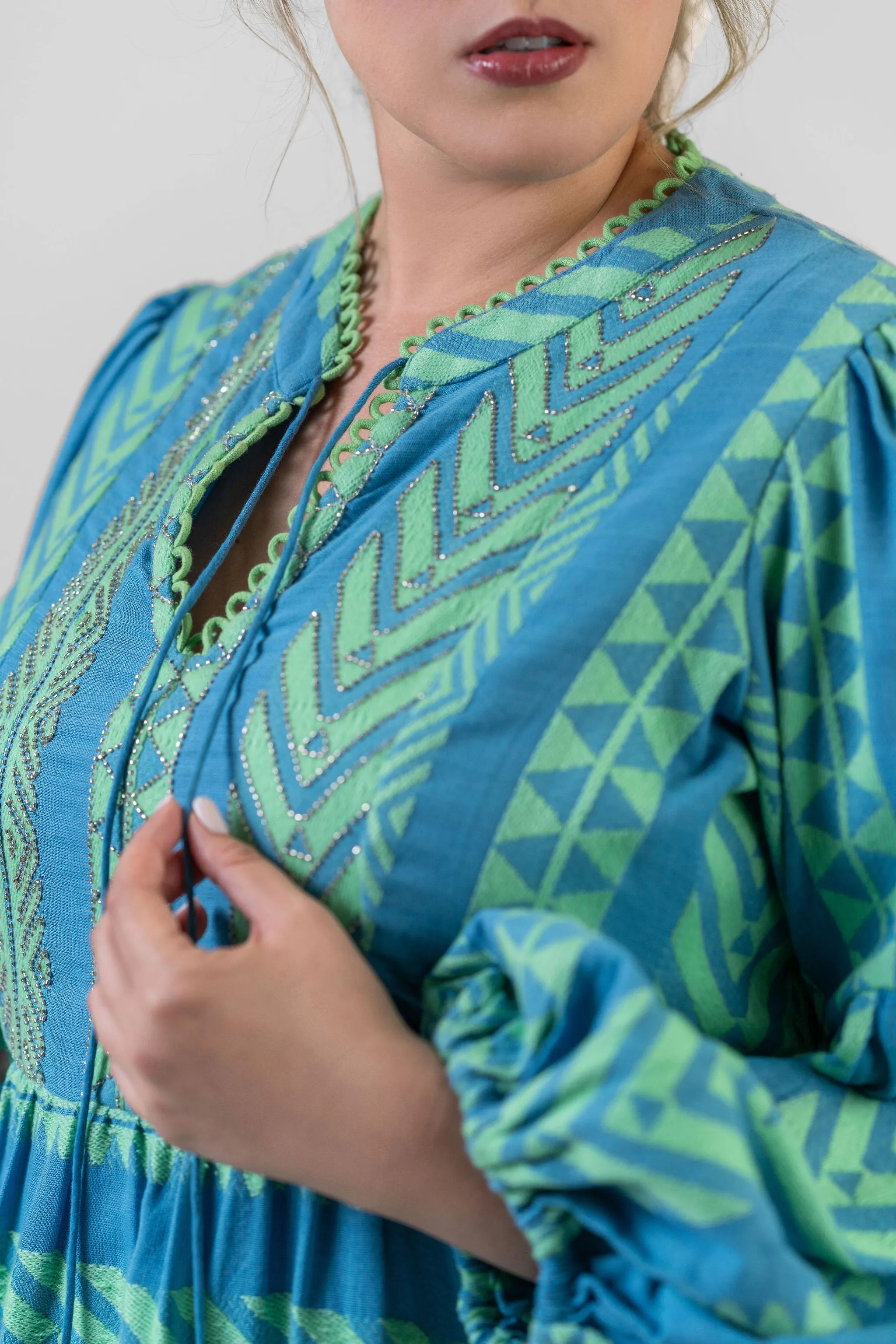 AZTEC LONG SLEEVE DRESS