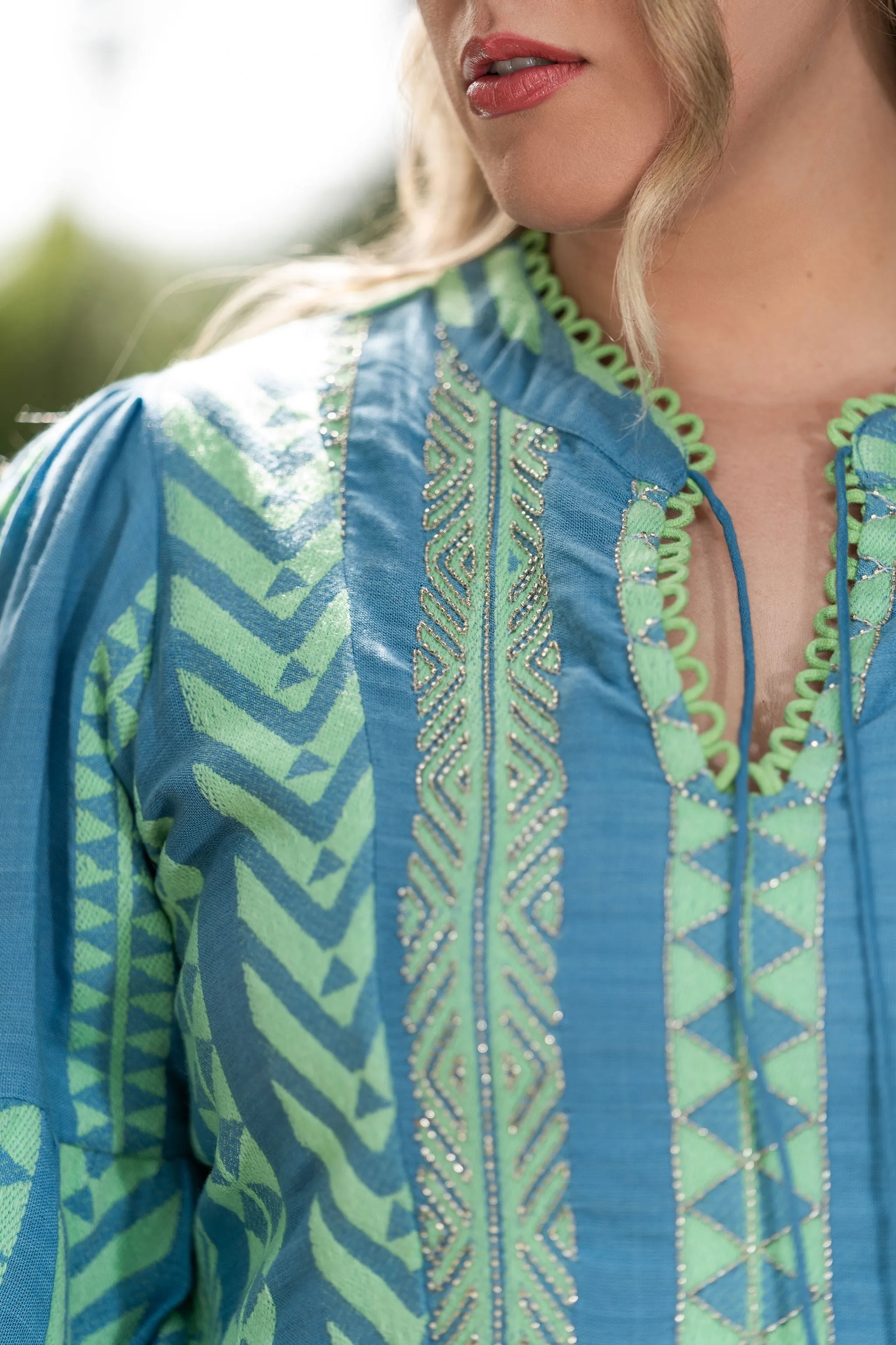 AZTEC LONG SLEEVE DRESS
