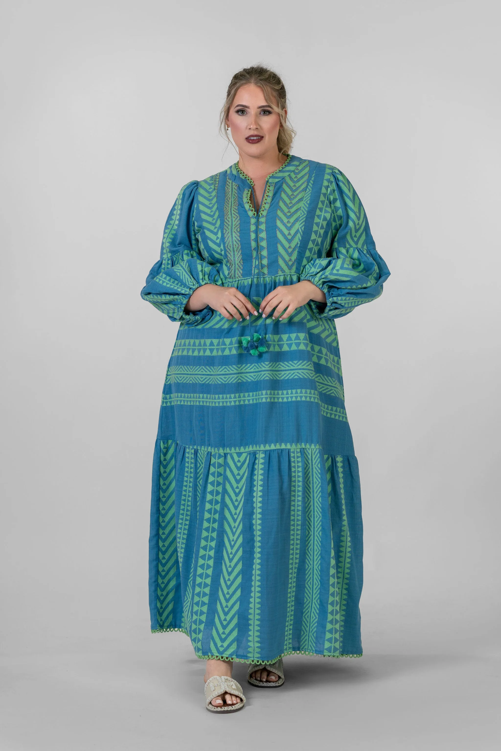 AZTEC LONG SLEEVE DRESS