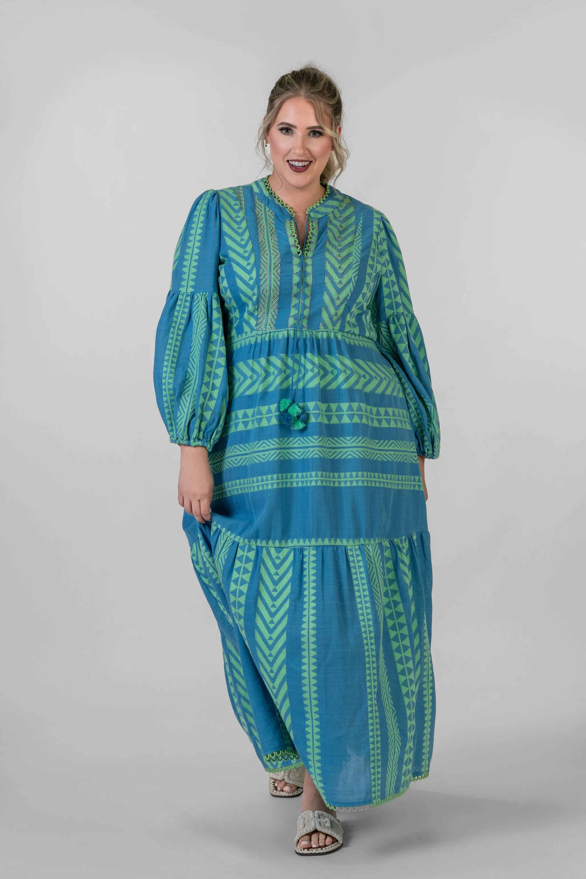 AZTEC LONG SLEEVE DRESS