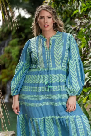 AZTEC LONG SLEEVE DRESS