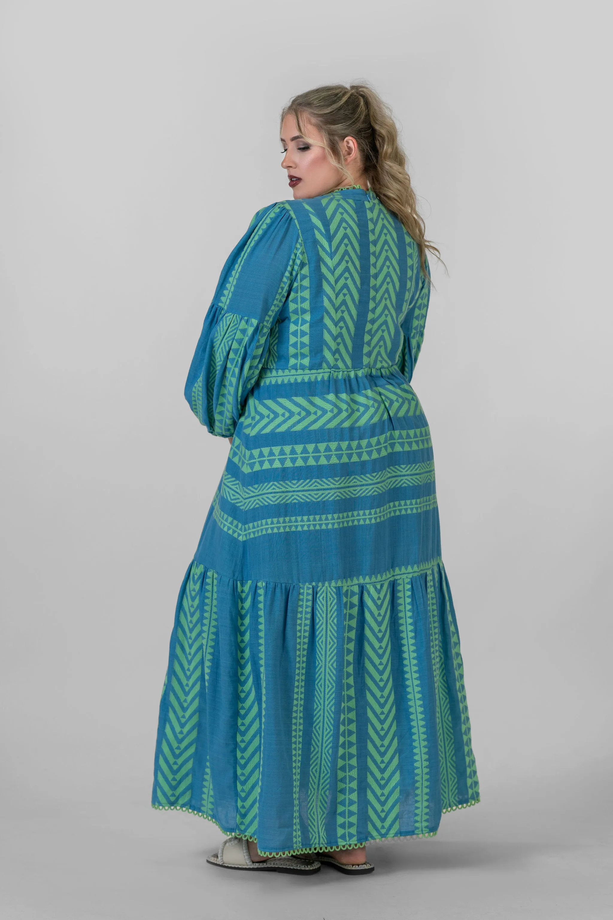 AZTEC LONG SLEEVE DRESS
