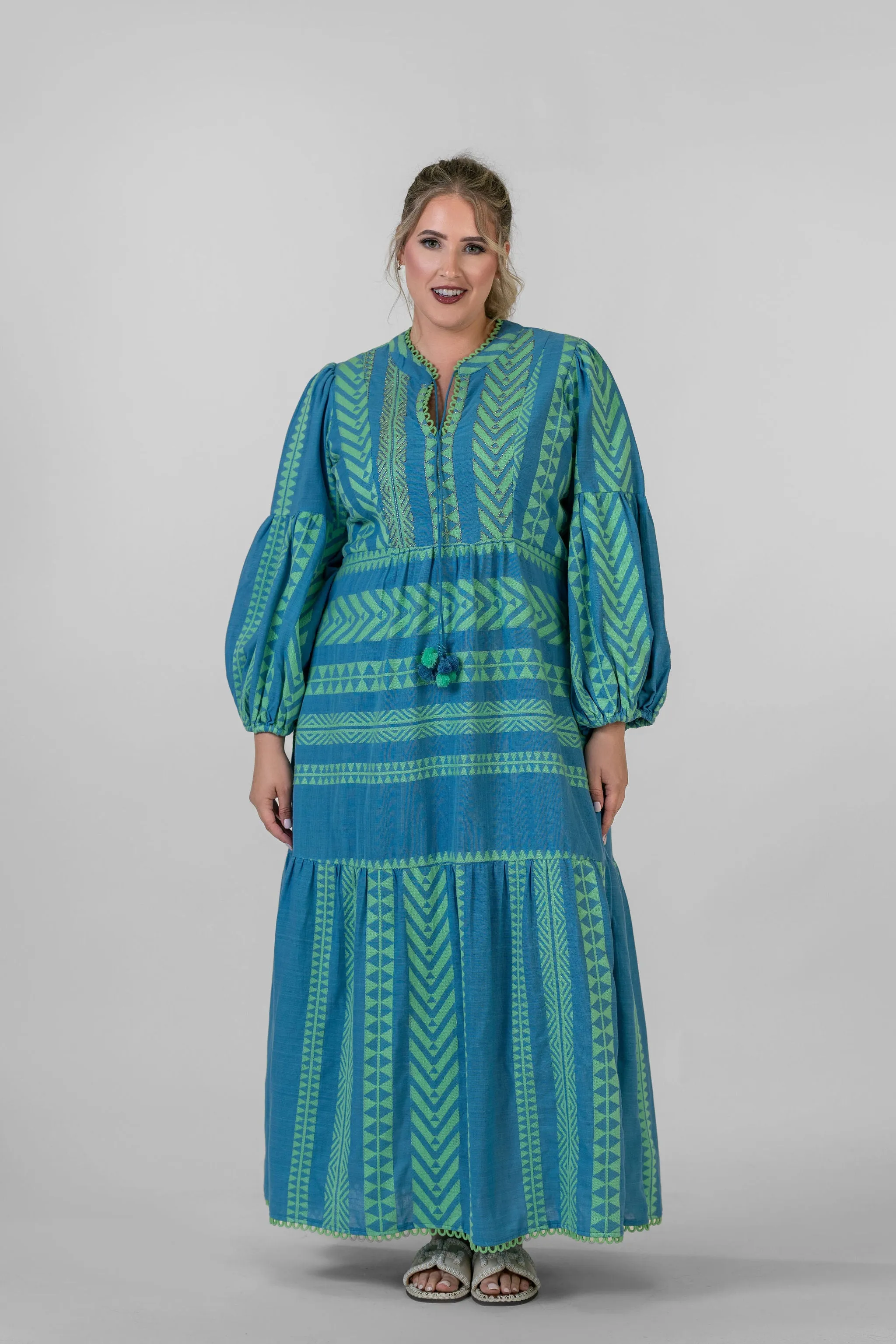 AZTEC LONG SLEEVE DRESS