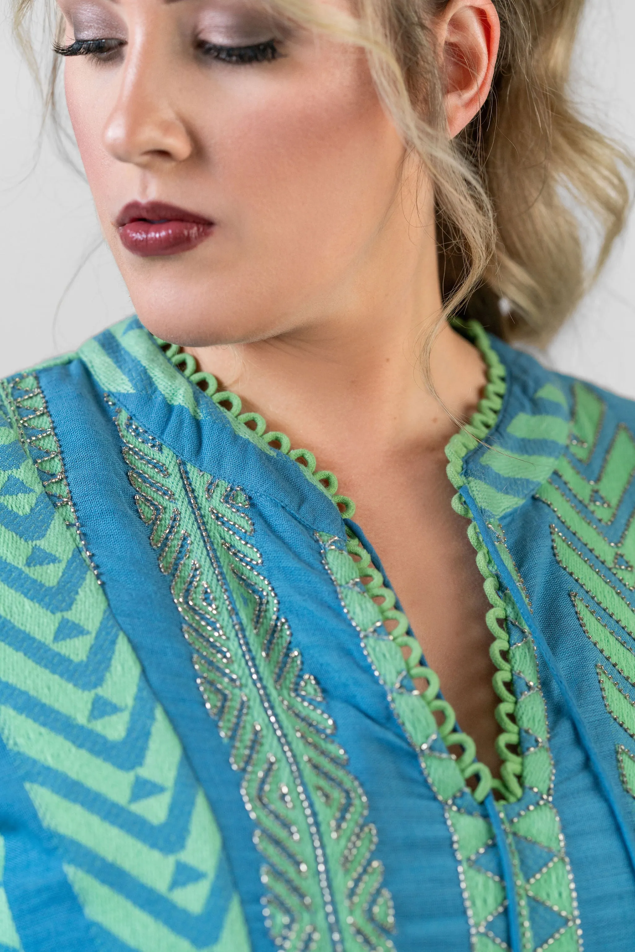 AZTEC LONG SLEEVE DRESS