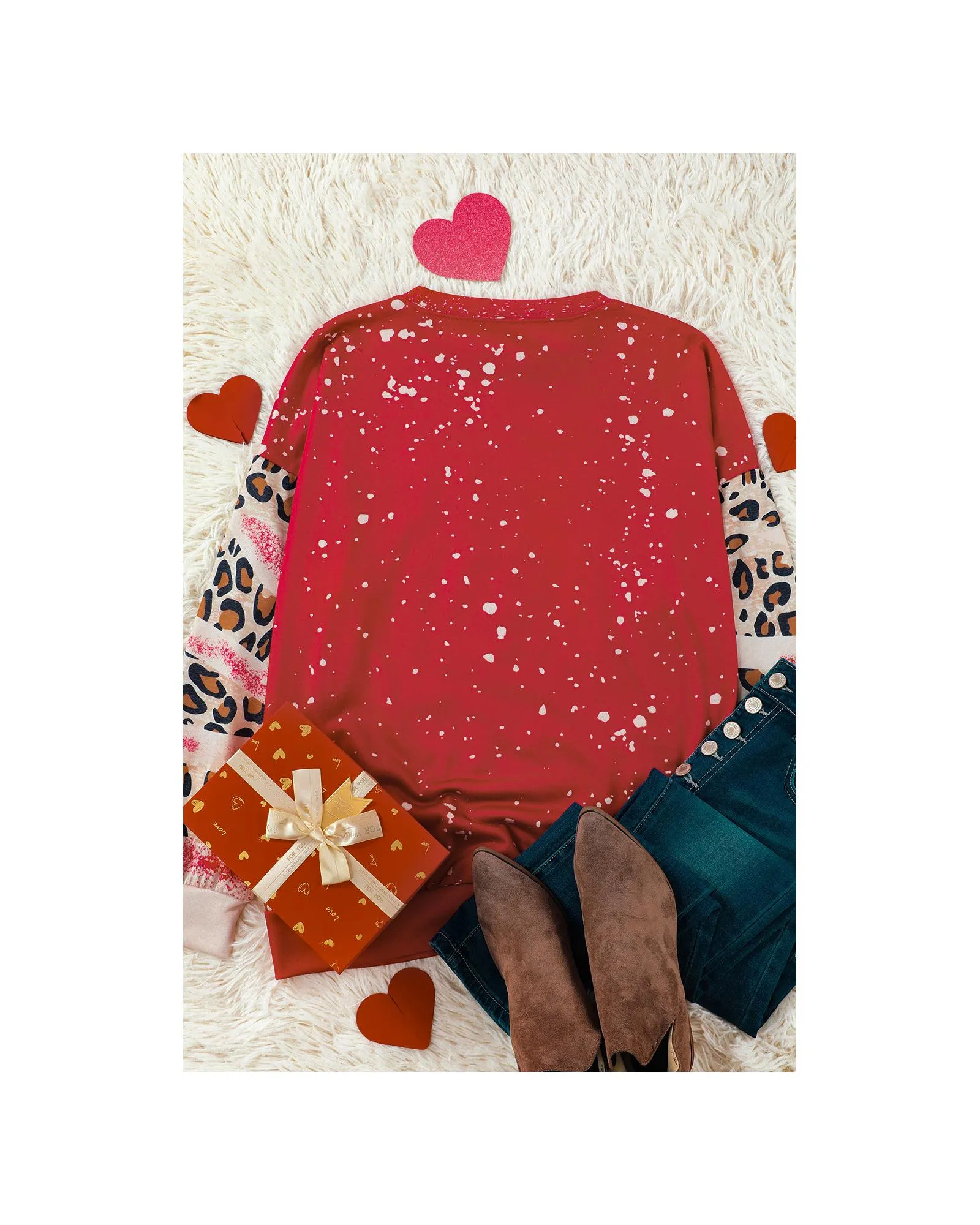 Azura Exchange Leopard LOVE Element Sweatshirt - S