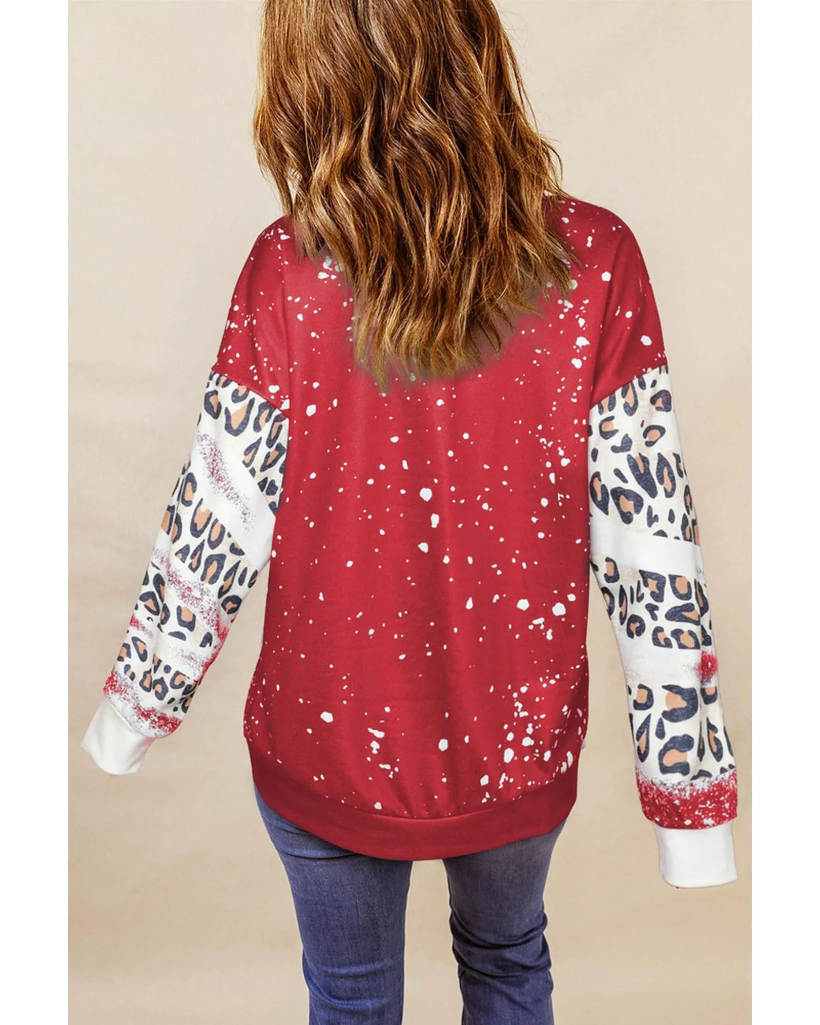 Azura Exchange Leopard LOVE Element Sweatshirt - S