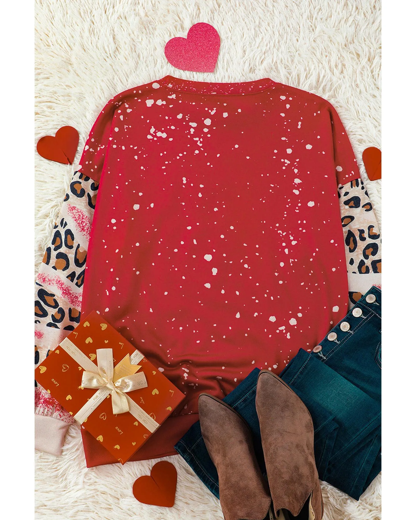 Azura Exchange Leopard LOVE Element Sweatshirt - S