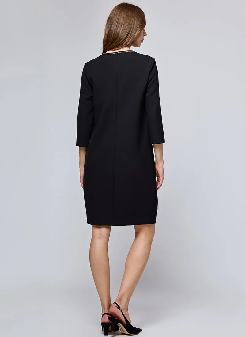 Bistretch Crewneck Midi Dress