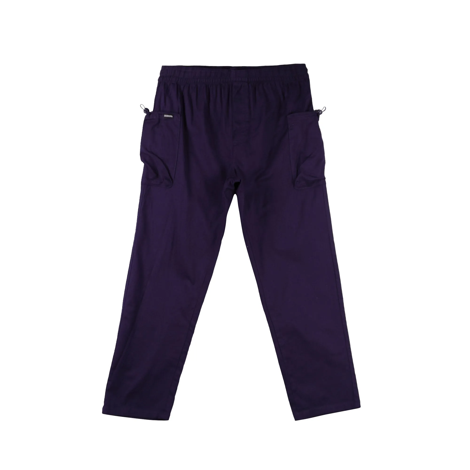Bobson Japanese Ladies Basic Non-Denim Drawstring Pants 154431-U (Navy)