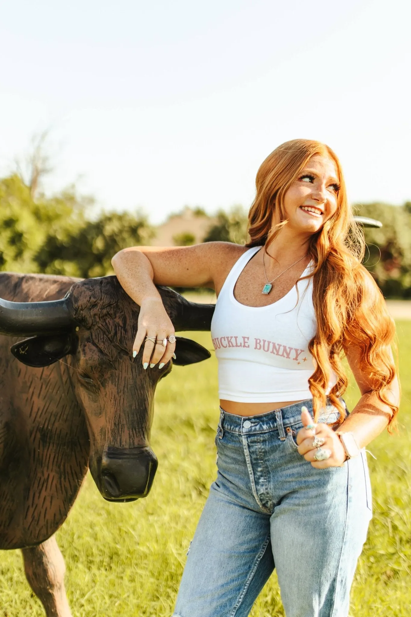 Buckle Bunny Cropped Tank Top
