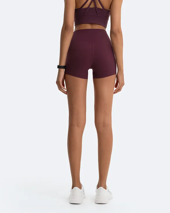 Burgundy Micro Shorts