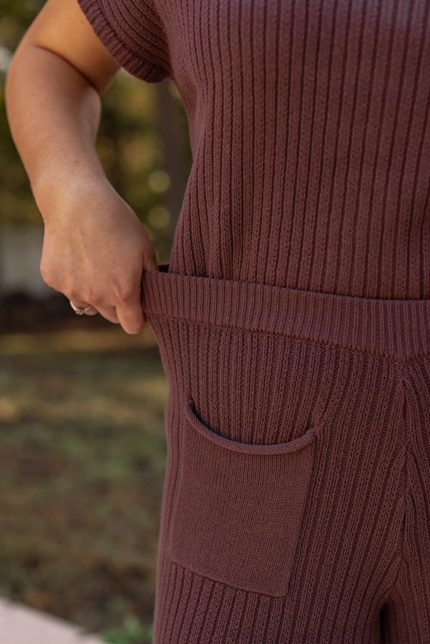 Casual Daydreams Chocolate Knit Pants