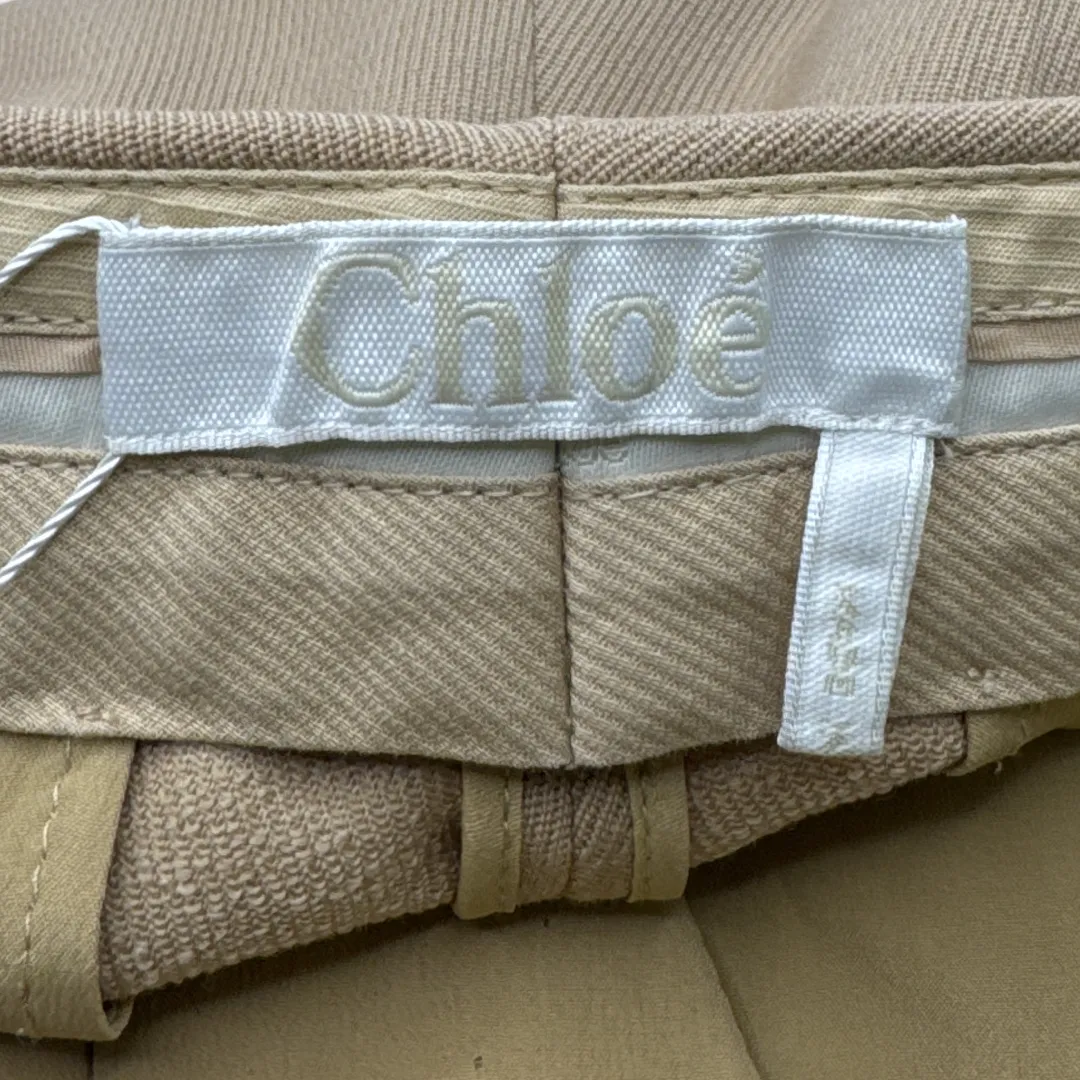 Chloé Women's Tan Wool Trousers