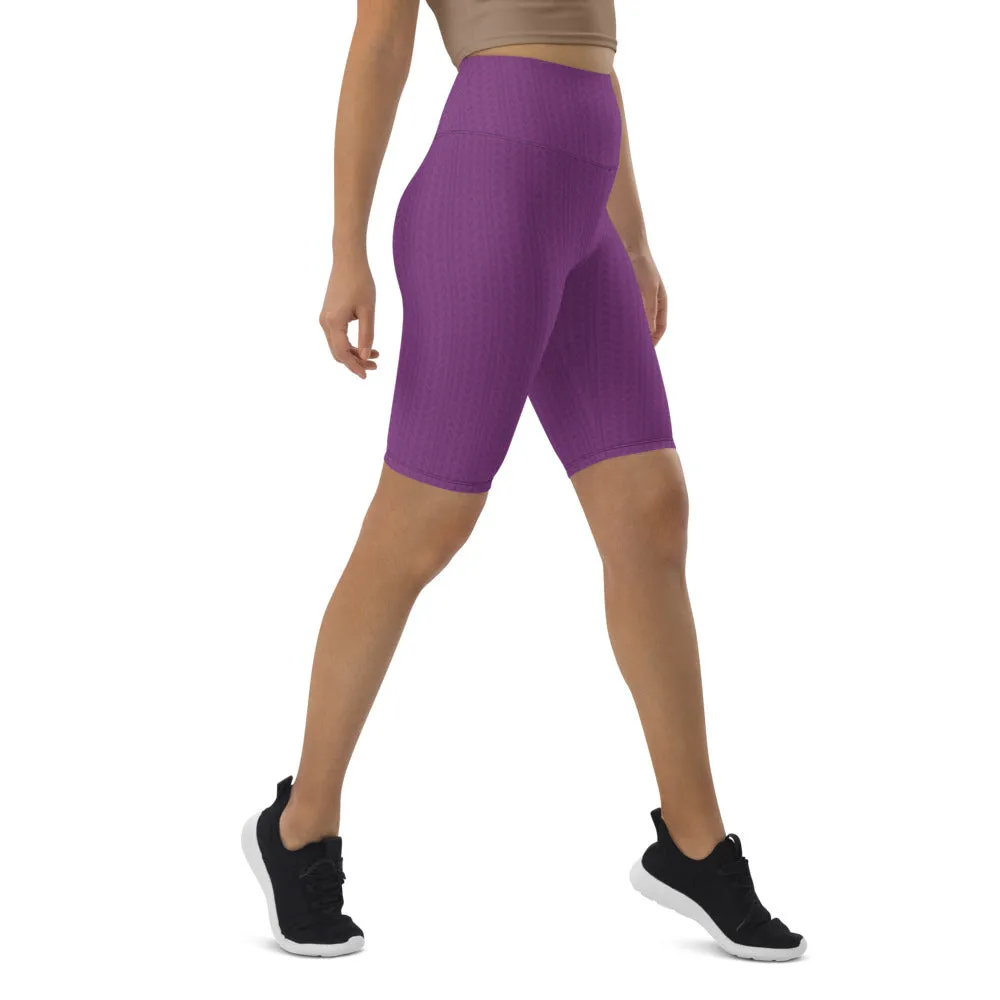 Dahlia Purple Biker Shorts