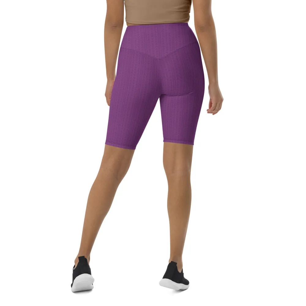 Dahlia Purple Biker Shorts