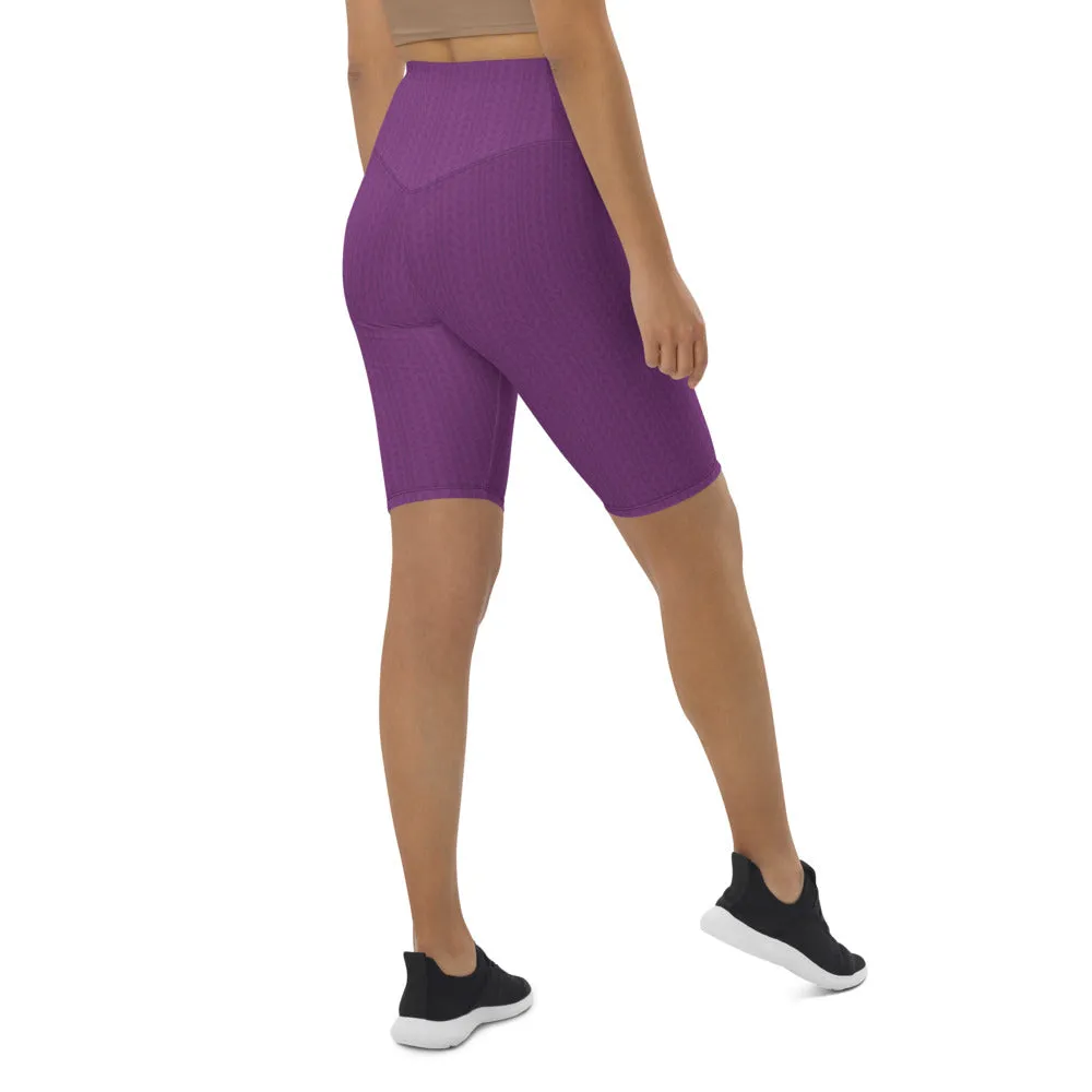 Dahlia Purple Biker Shorts