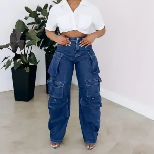 Denim Side Pockets Pants