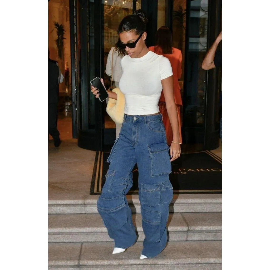 Denim Side Pockets Pants