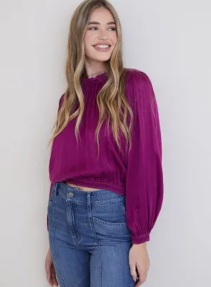Dolby Smocked Neck Pullover