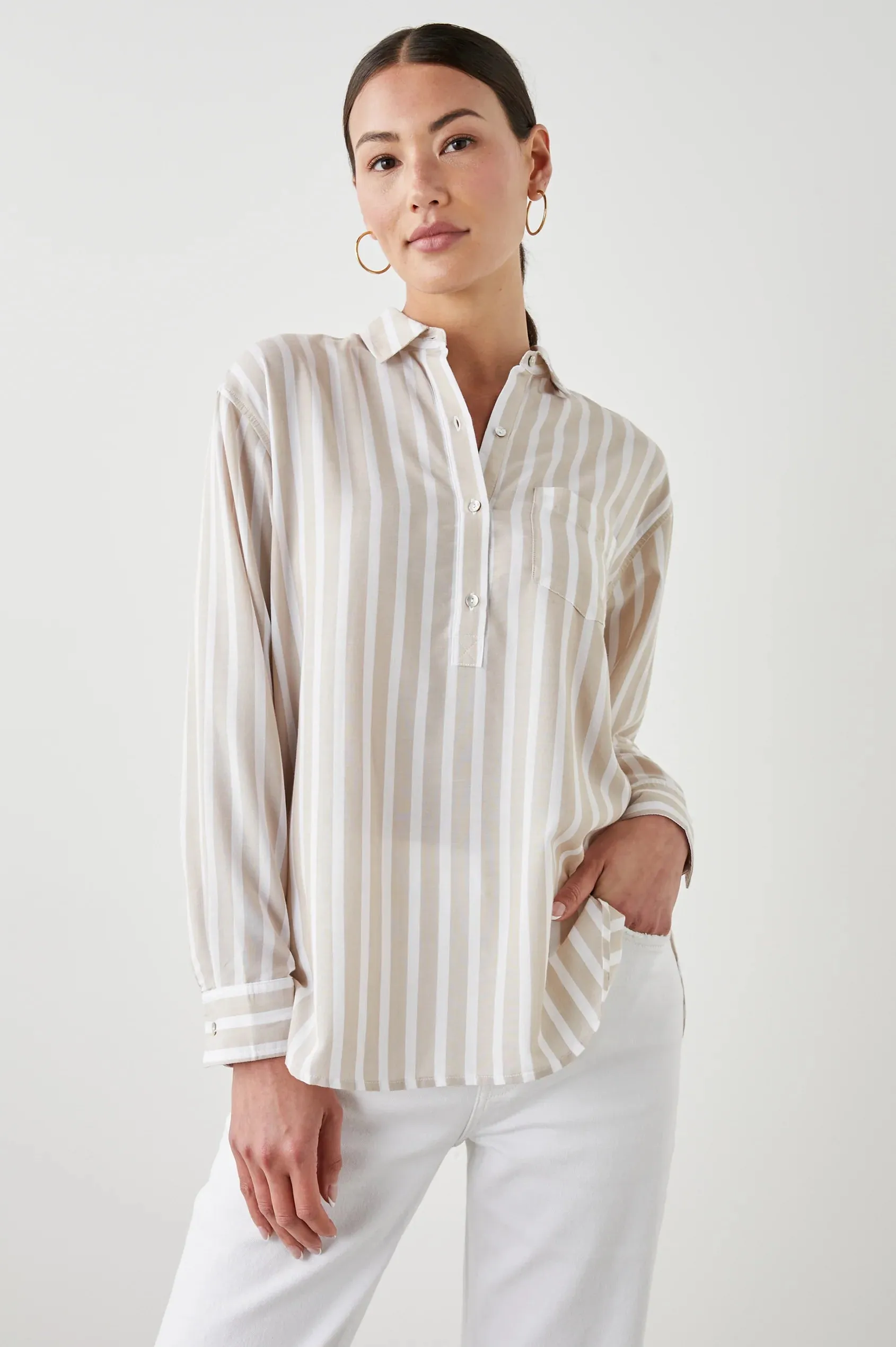 Elle Shirt - Natural Stripe