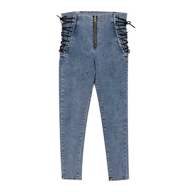 High Waist Slim Skinny Cropped Pencil Pants - GlamzLife
