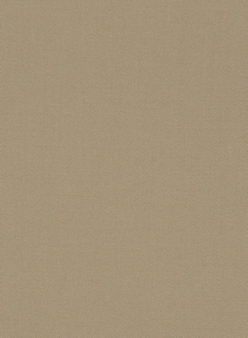 Italian Dark Beige Cotton Stretch Pants