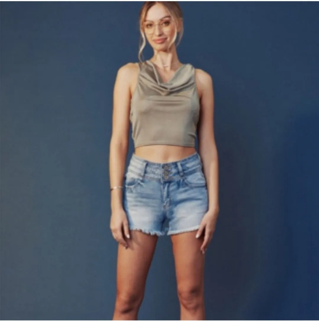 KanCan High Rise Denim Shorts