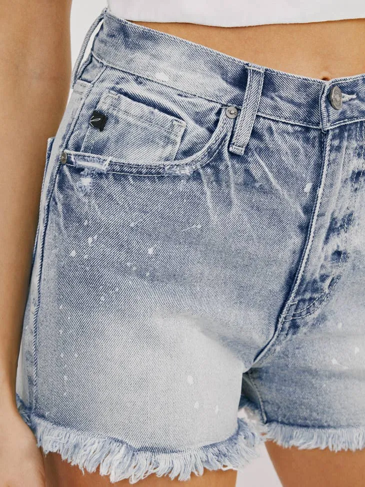 KanCan High rise Paint Splatter Shorts