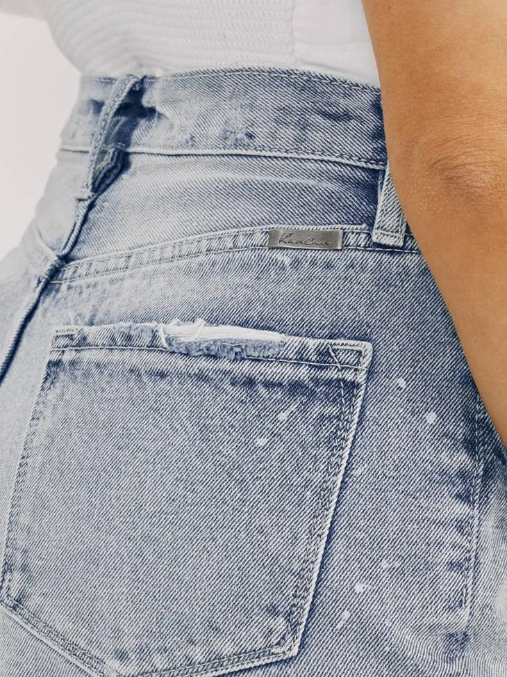 KanCan High rise Paint Splatter Shorts