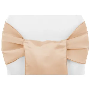 Lamour Satin Chair Sash - Champagne