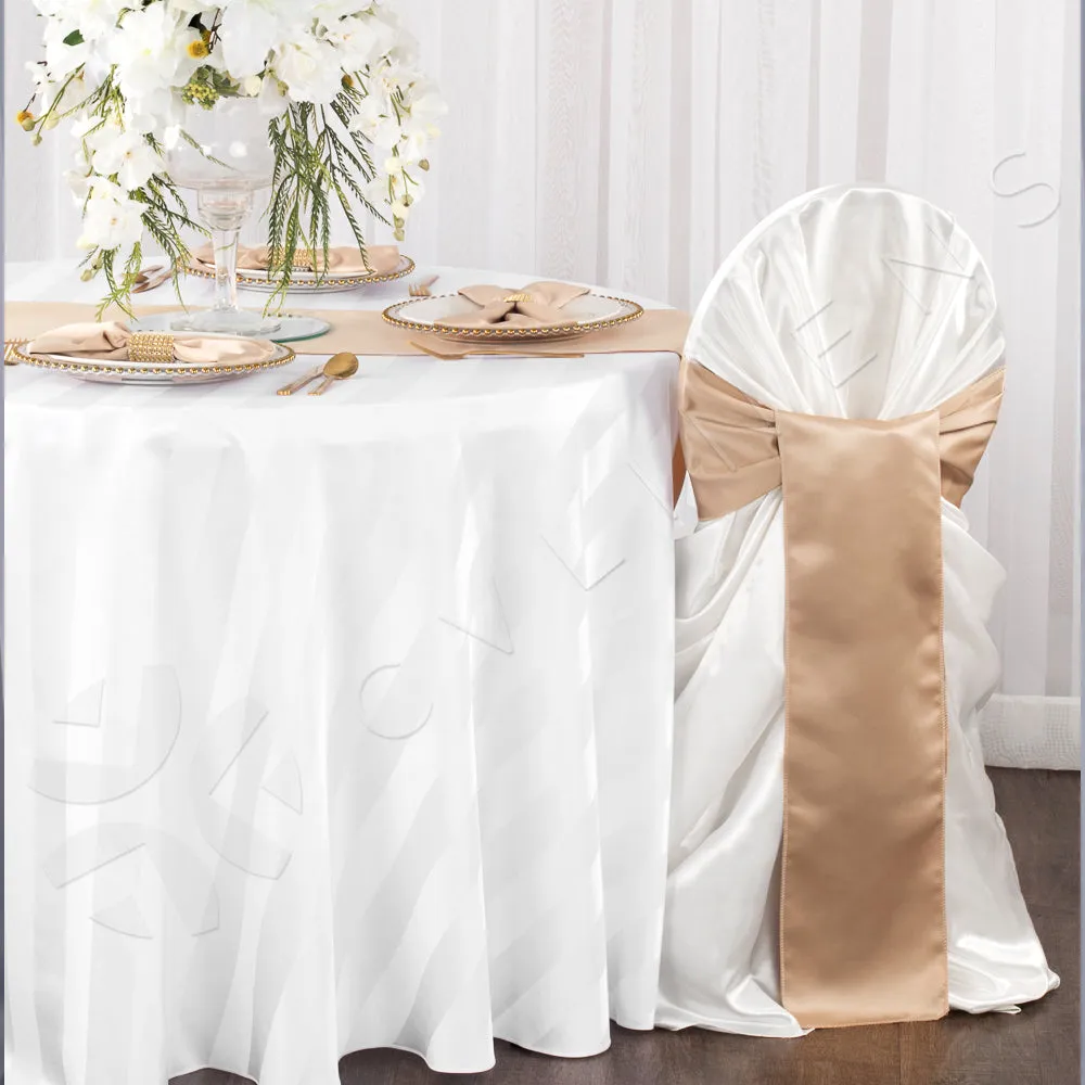 Lamour Satin Chair Sash - Champagne