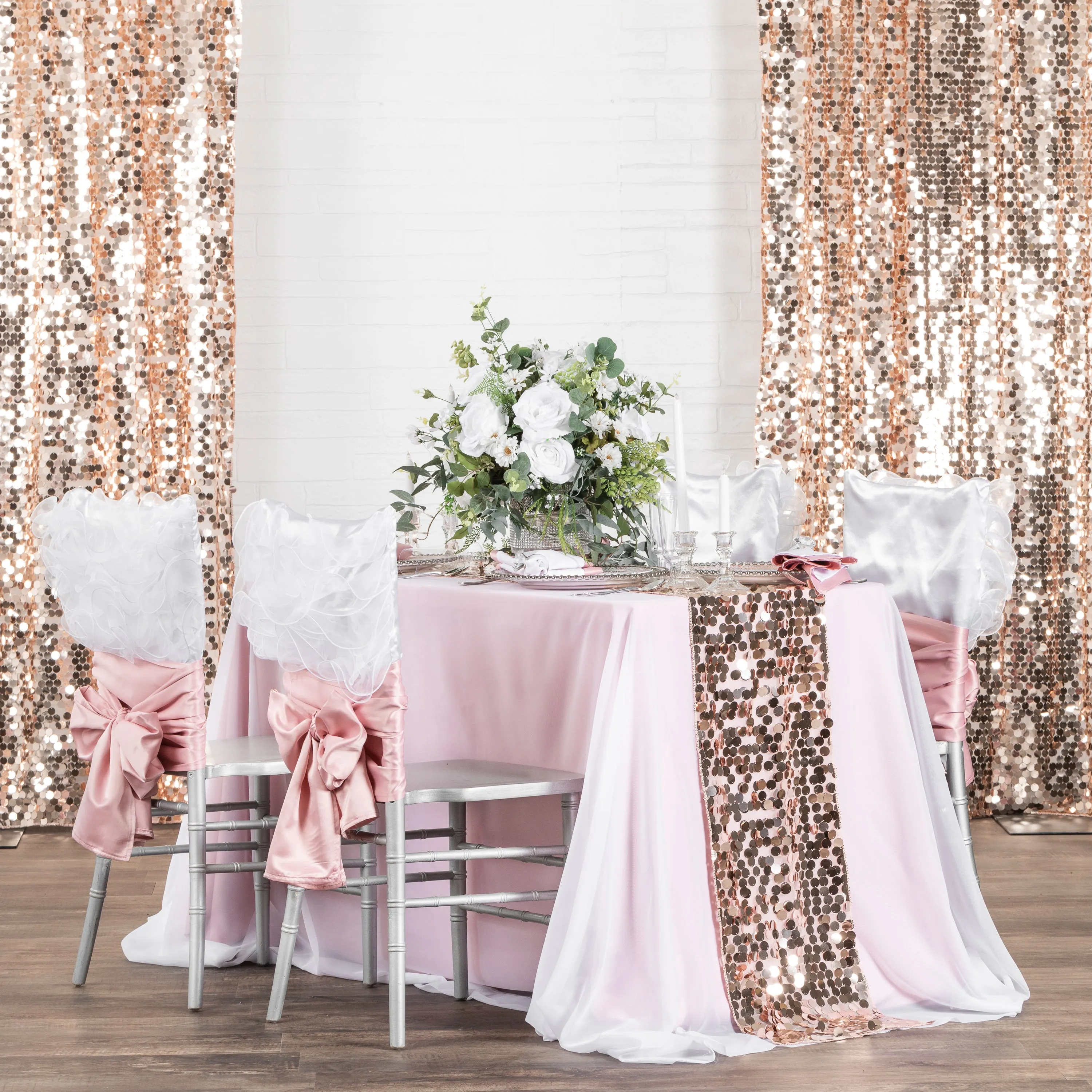 Lamour Satin Chair Sash - Dusty Rose/Mauve