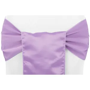 Lamour Satin Chair Sash - Victorian Lilac/Wisteria