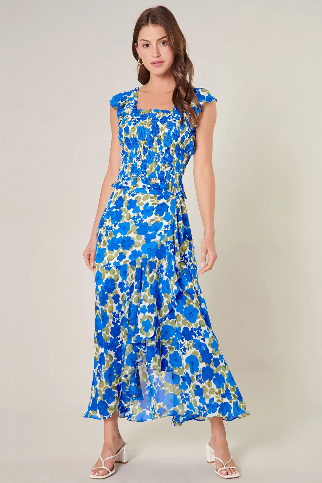 Lizzie Floral Saturated Love Midi Skirt