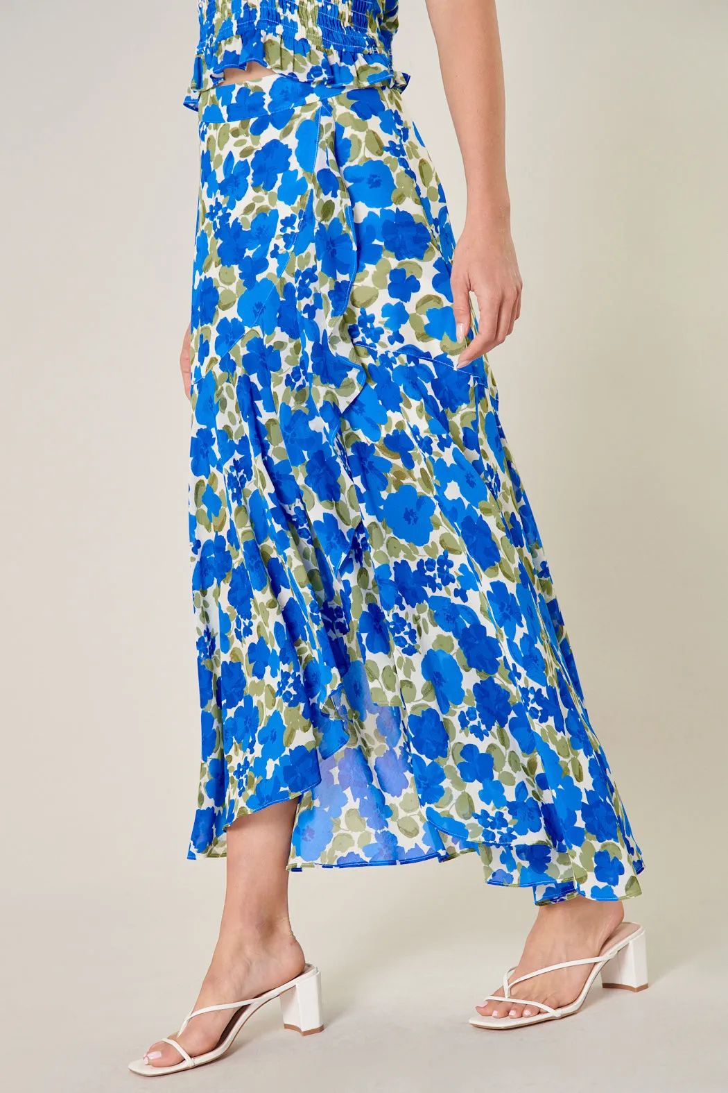 Lizzie Floral Saturated Love Midi Skirt