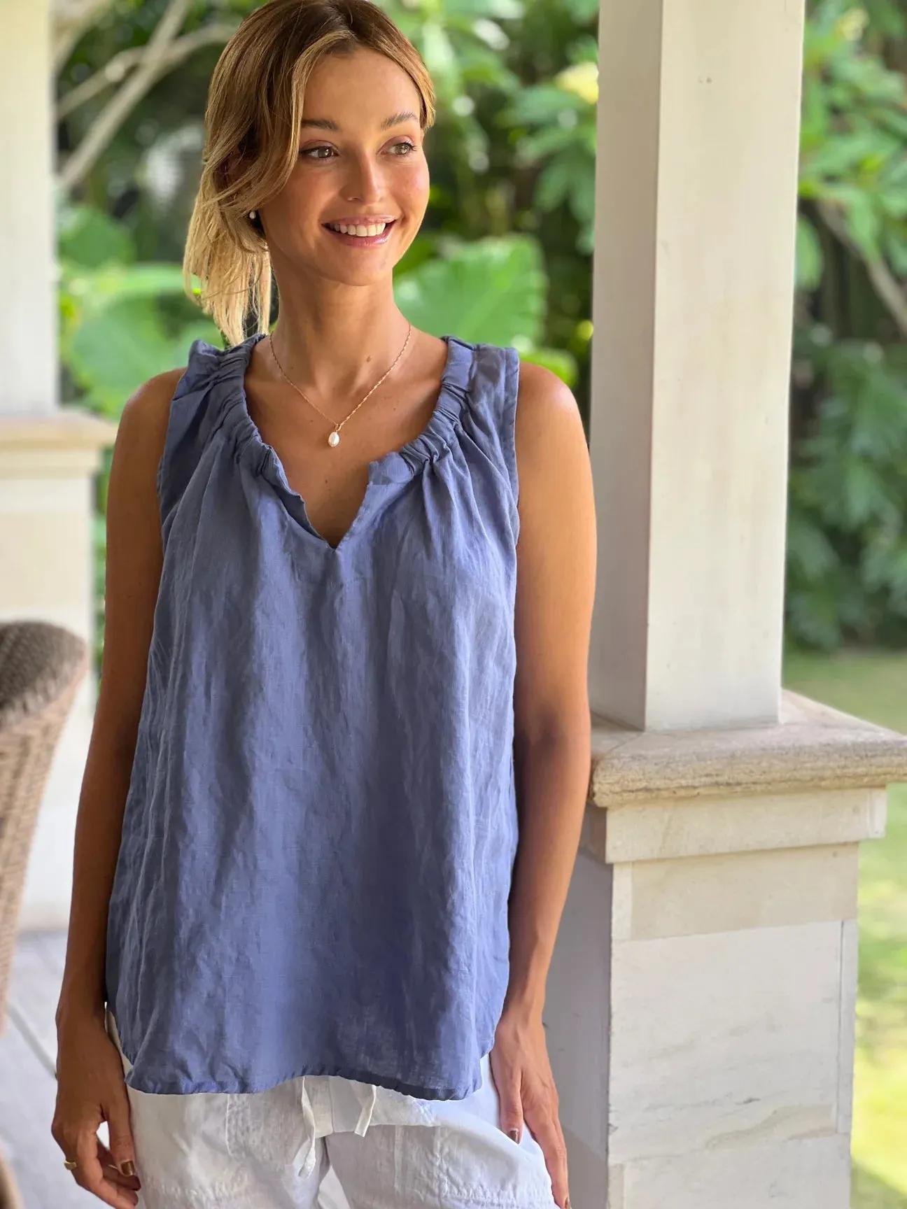 Lucy Top - Cornflower