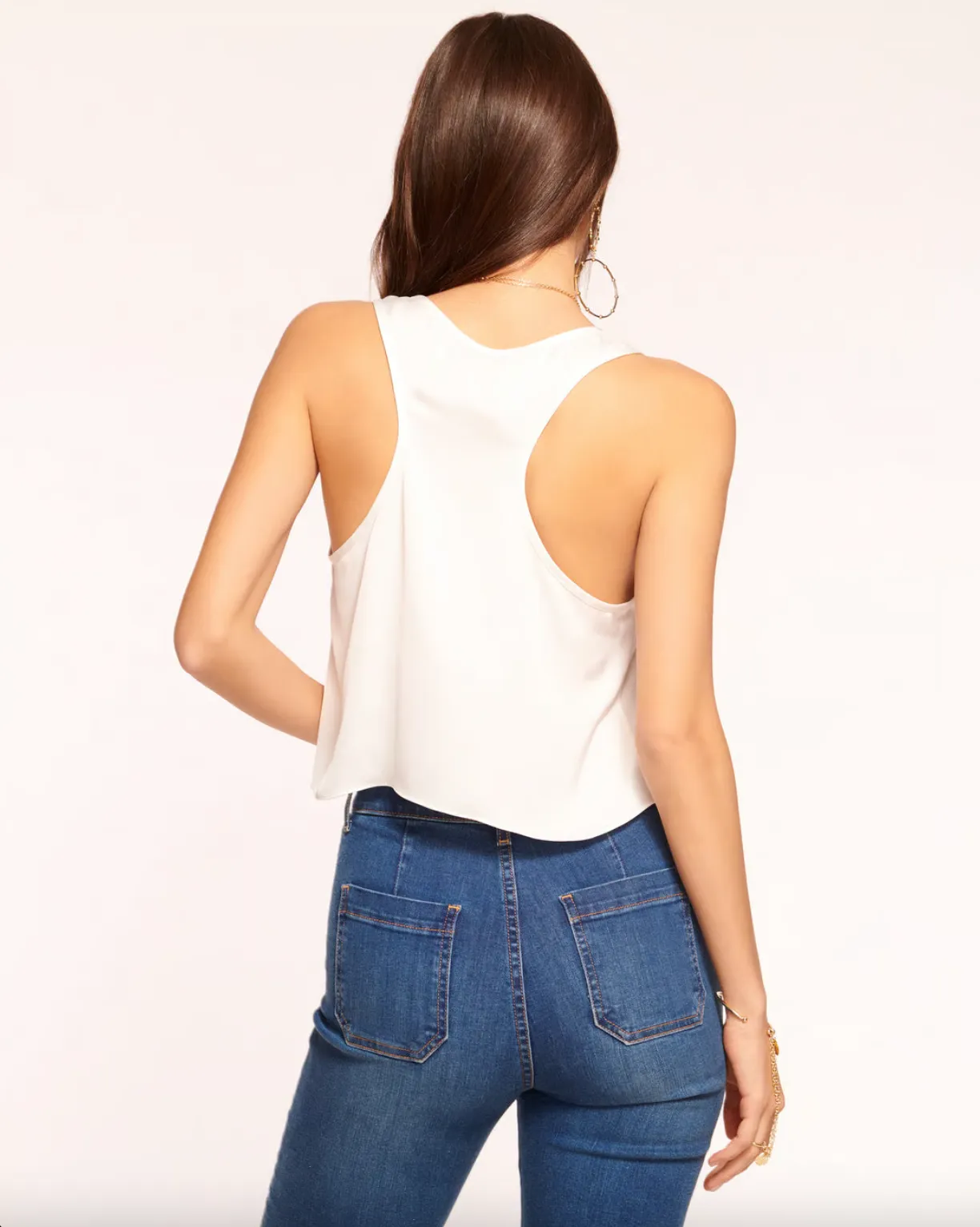 Margaret Racer Back Tank - Ivory