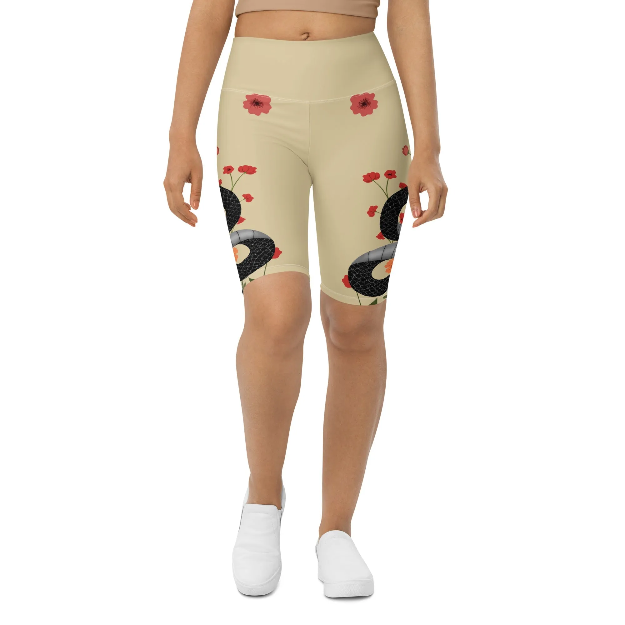 Midnight Serpent Biker Shorts