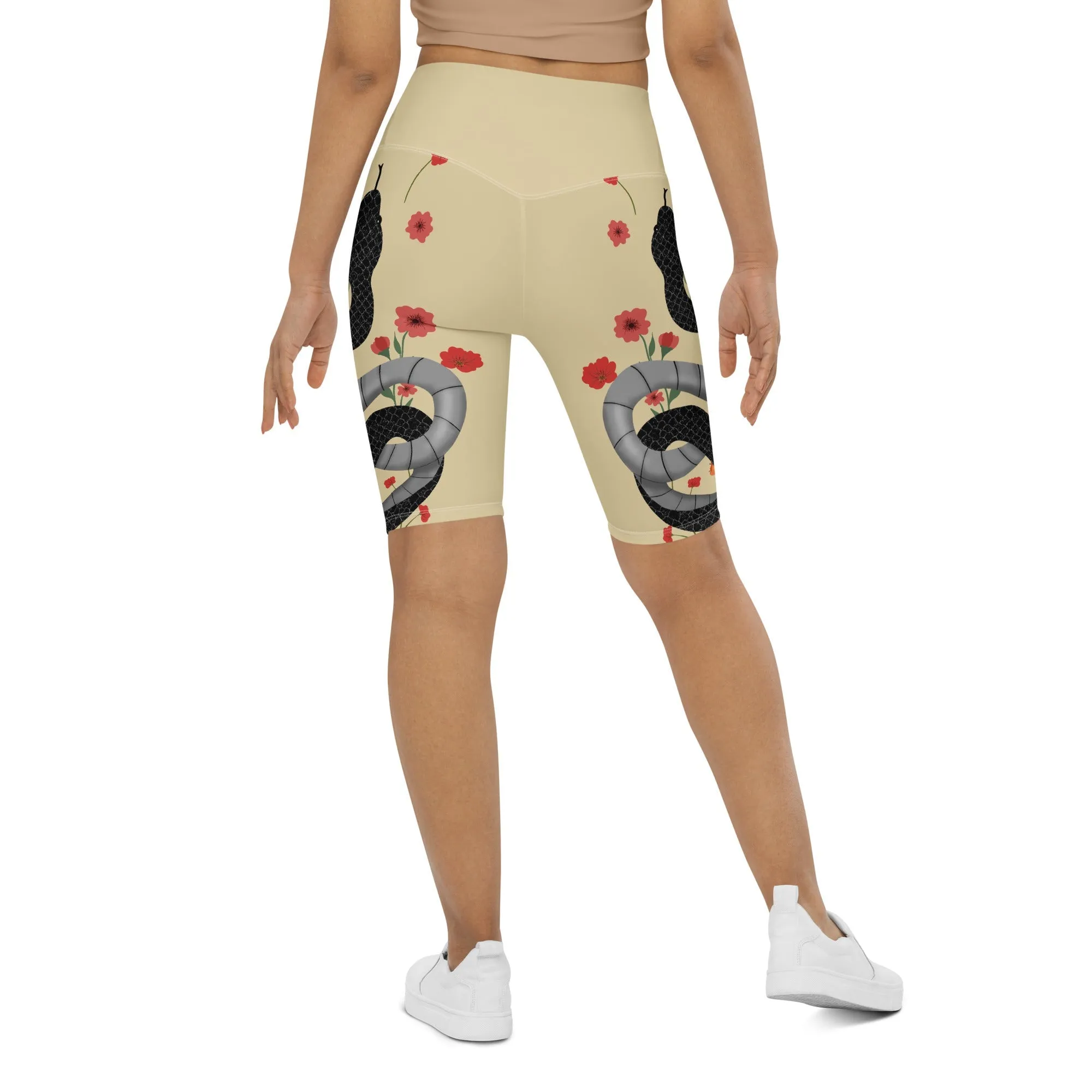 Midnight Serpent Biker Shorts