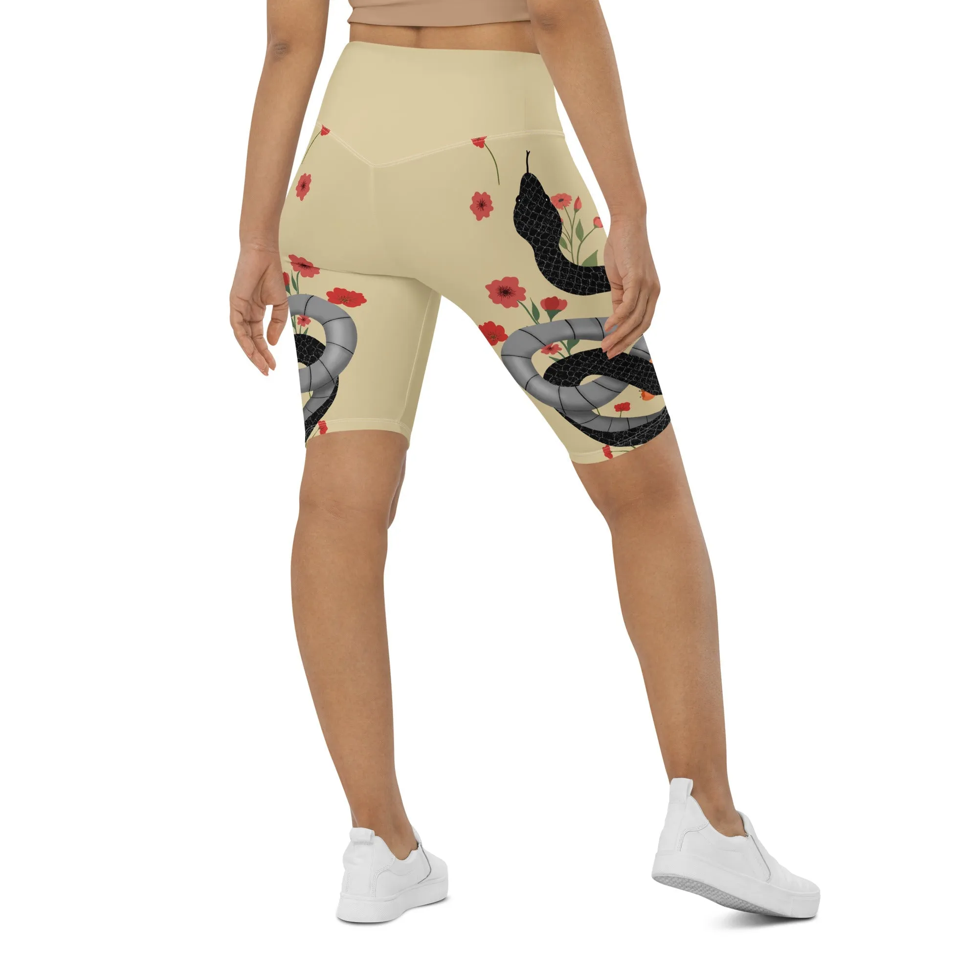 Midnight Serpent Biker Shorts