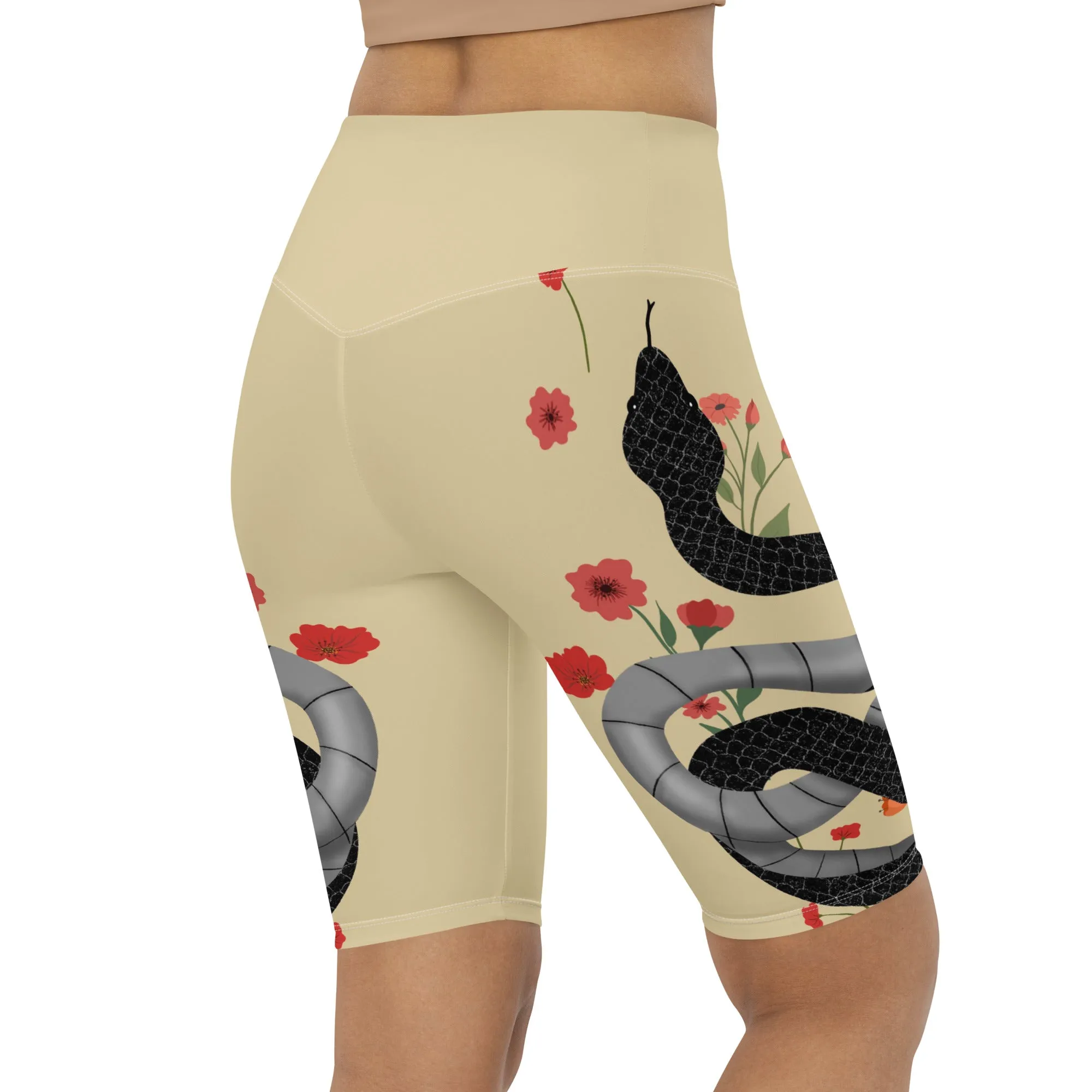 Midnight Serpent Biker Shorts