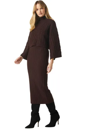 Misa - Vera Skirt - Dark Brown