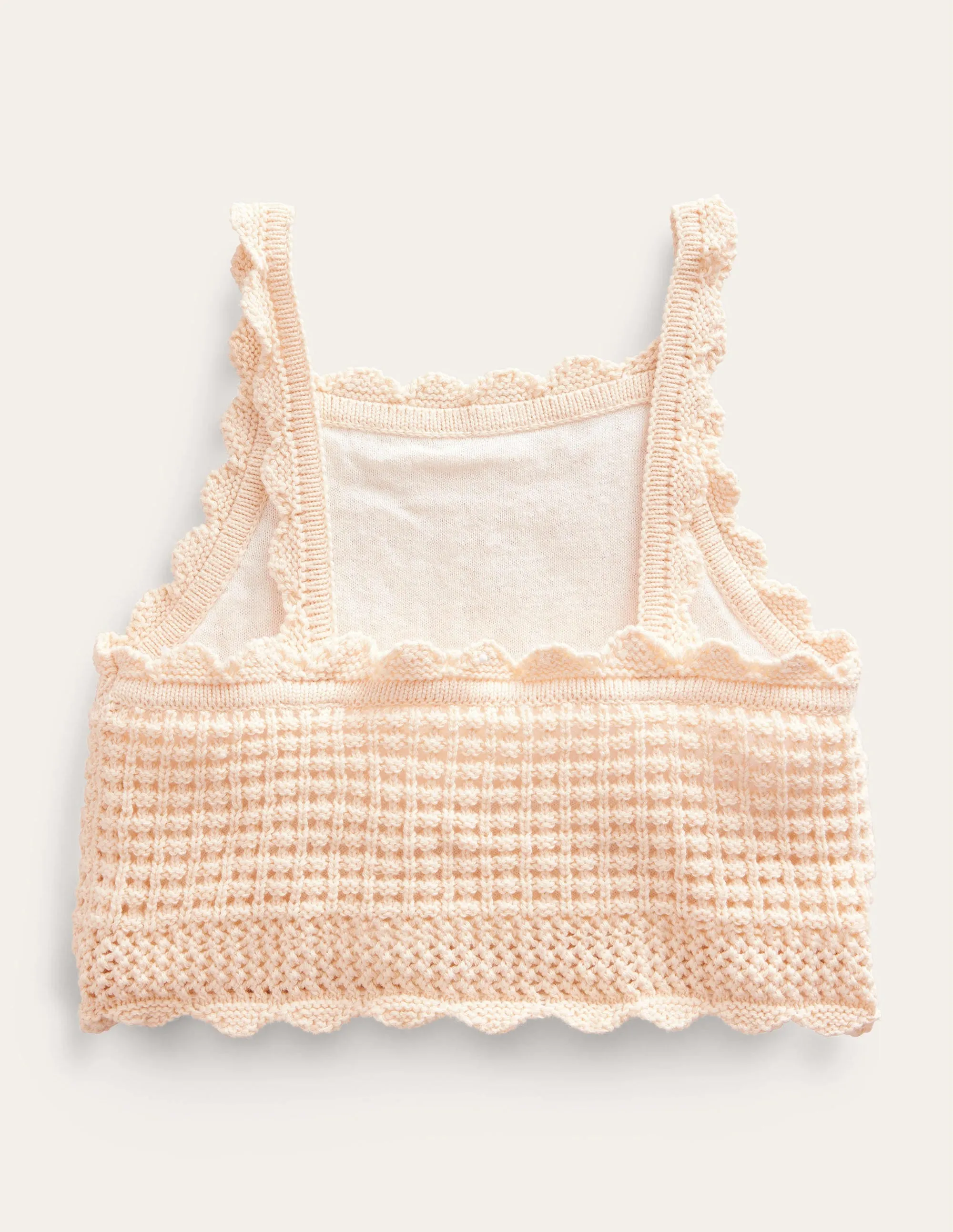 Mock Crochet Top-Dorset Cream